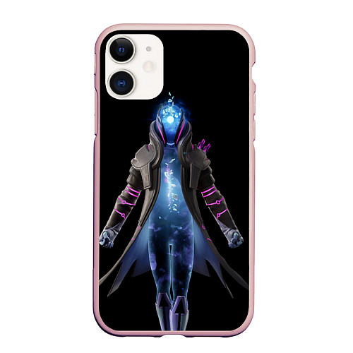 Чехол iPhone 11 матовый Fortnite Спина / 3D-Светло-розовый – фото 1