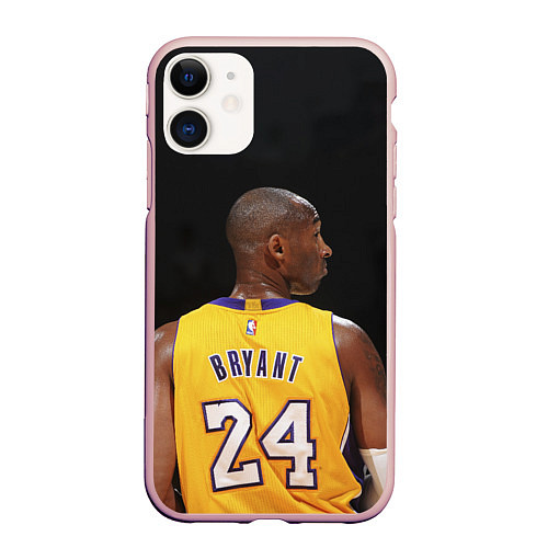 Чехол iPhone 11 матовый Kobe Bryant / 3D-Светло-розовый – фото 1