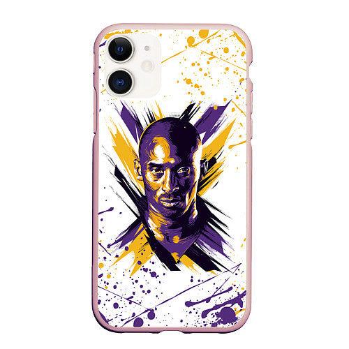 Чехол iPhone 11 матовый KOBE BRYANT / 3D-Светло-розовый – фото 1