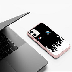 Чехол iPhone 11 матовый BMW БМВ, цвет: 3D-светло-розовый — фото 2