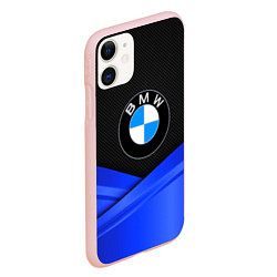 Чехол iPhone 11 матовый BMW, цвет: 3D-светло-розовый — фото 2