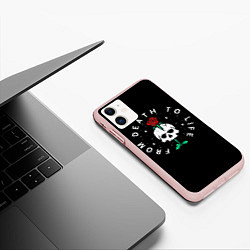 Чехол iPhone 11 матовый From death to life, цвет: 3D-светло-розовый — фото 2