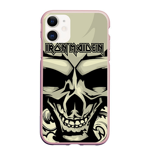 Чехол iPhone 11 матовый Iron Maiden / 3D-Светло-розовый – фото 1