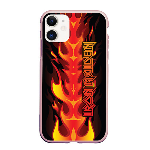 Чехол iPhone 11 матовый Iron Maiden / 3D-Светло-розовый – фото 1