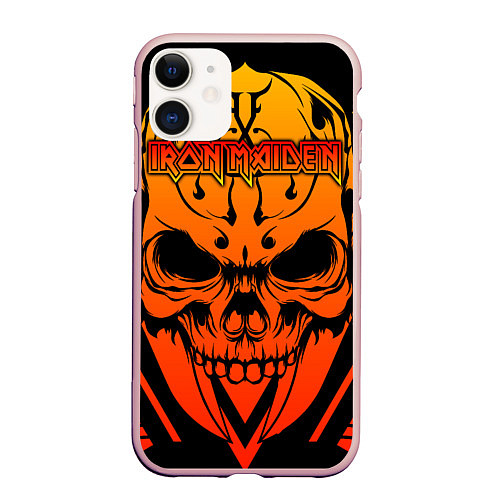 Чехол iPhone 11 матовый Iron Maiden / 3D-Светло-розовый – фото 1