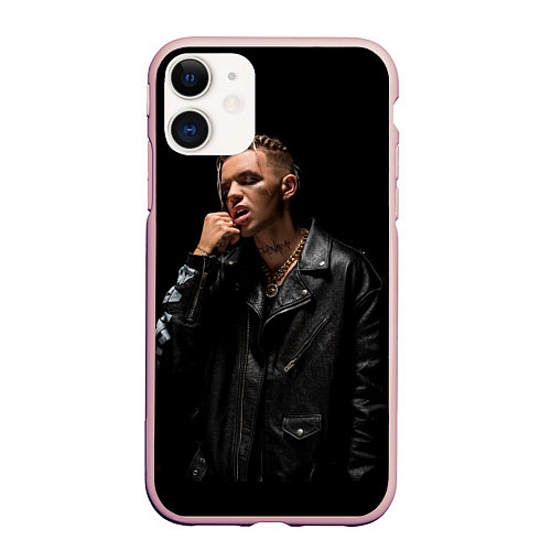 Чехол iPhone 11 матовый Элджей / 3D-Светло-розовый – фото 1