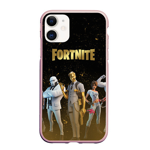 Чехол iPhone 11 матовый FORTNITE 2 СЕЗОН ГЛАВА 2 / 3D-Светло-розовый – фото 1
