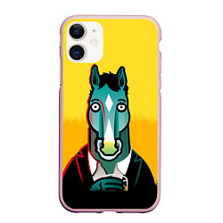 Чехол iPhone 11 матовый BoJack Horseman, цвет: 3D-светло-розовый