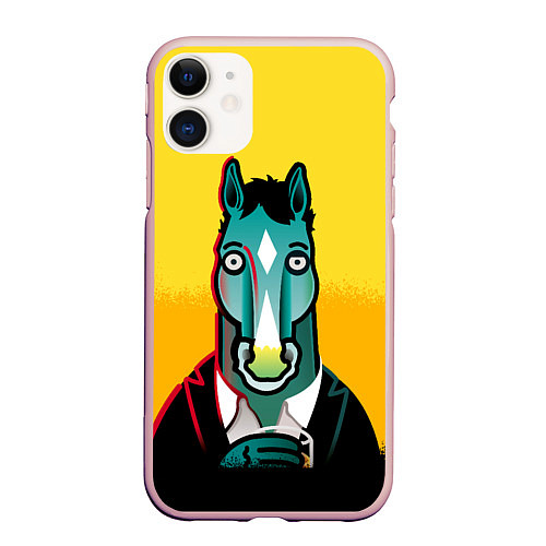 Чехол iPhone 11 матовый BoJack Horseman / 3D-Светло-розовый – фото 1