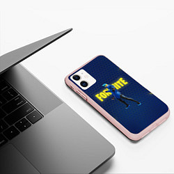 Чехол iPhone 11 матовый FORTNITE NINJA, цвет: 3D-светло-розовый — фото 2