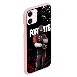Чехол iPhone 11 матовый FORTNITE IKONIK, цвет: 3D-светло-розовый — фото 2
