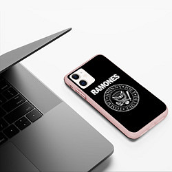 Чехол iPhone 11 матовый RAMONES, цвет: 3D-светло-розовый — фото 2