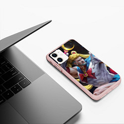 Чехол iPhone 11 матовый Сейлор Панч, цвет: 3D-светло-розовый — фото 2