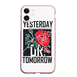Чехол iPhone 11 матовый Off-White: Yesterday, цвет: 3D-светло-розовый