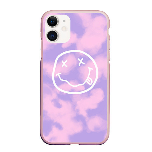 Чехол iPhone 11 матовый NIRVANA / 3D-Светло-розовый – фото 1