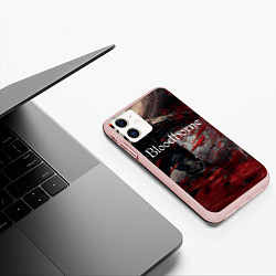 Чехол iPhone 11 матовый Bloodborne, цвет: 3D-светло-розовый — фото 2