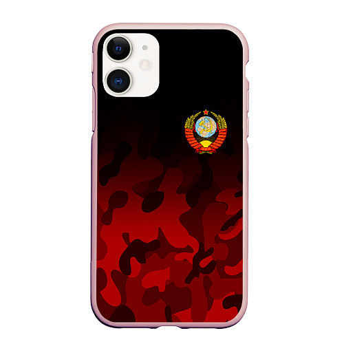 Чехол iPhone 11 матовый СССР / 3D-Светло-розовый – фото 1