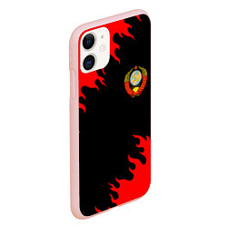 Чехол iPhone 11 матовый СССР, цвет: 3D-светло-розовый — фото 2