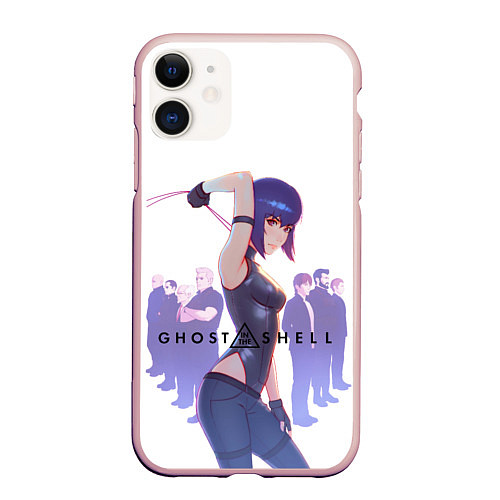 Чехол iPhone 11 матовый Ghost in the Shell Section 9 / 3D-Светло-розовый – фото 1