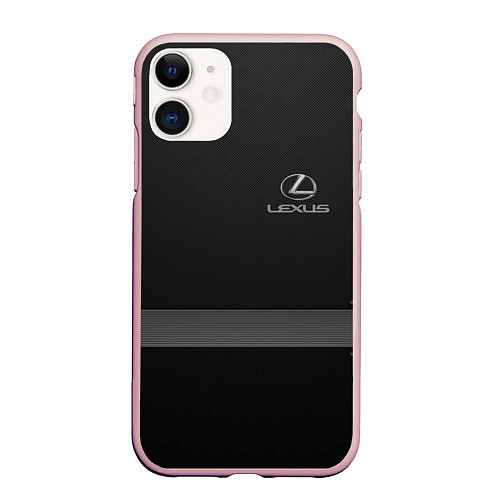Чехол iPhone 11 матовый LEXUS / 3D-Светло-розовый – фото 1