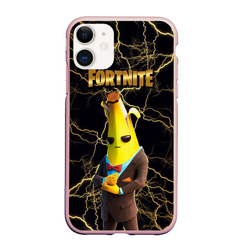 Чехол iPhone 11 матовый Peely Fortnite / 3D-Светло-розовый – фото 1
