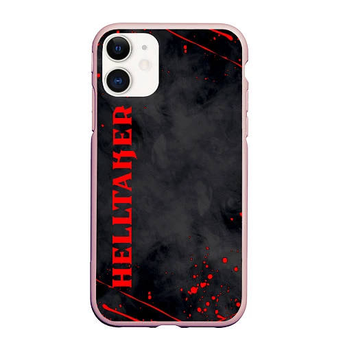 Чехол iPhone 11 матовый Helltaker Logo Z / 3D-Светло-розовый – фото 1