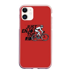 Чехол iPhone 11 матовый Just Enjoy the Ride Z, цвет: 3D-светло-розовый