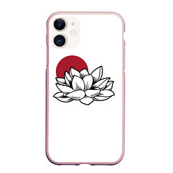 Чехол iPhone 11 матовый Кувшинка Z, цвет: 3D-светло-розовый