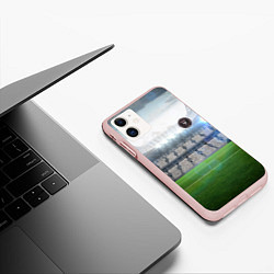 Чехол iPhone 11 матовый FC INTER MIAMI, цвет: 3D-светло-розовый — фото 2