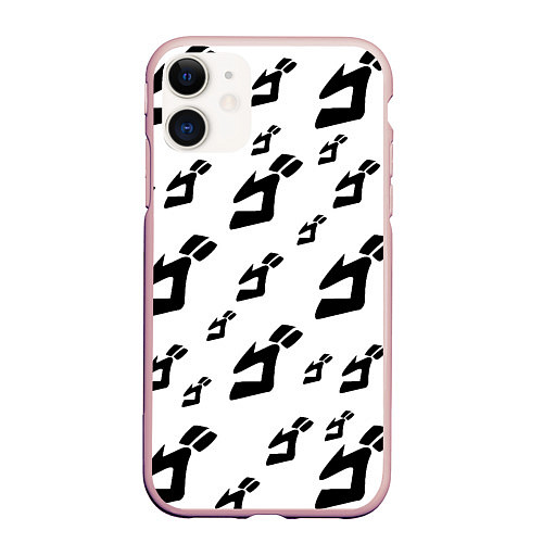 Чехол iPhone 11 матовый JoJo Bizarre Adventure / 3D-Светло-розовый – фото 1