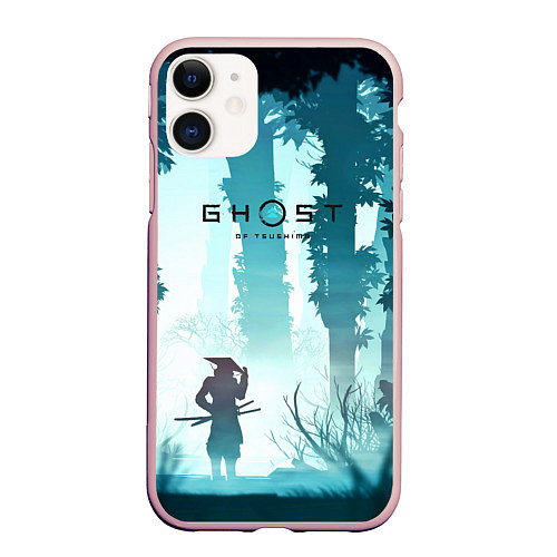 Чехол iPhone 11 матовый Ghost of Tsushima / 3D-Светло-розовый – фото 1