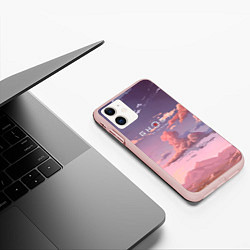 Чехол iPhone 11 матовый Ghost of Tsushima,, цвет: 3D-светло-розовый — фото 2