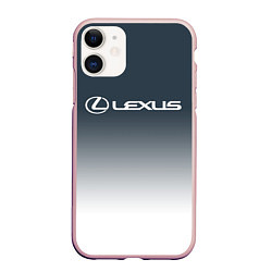 Чехол iPhone 11 матовый LEXUS ЛЕКСУС, цвет: 3D-светло-розовый