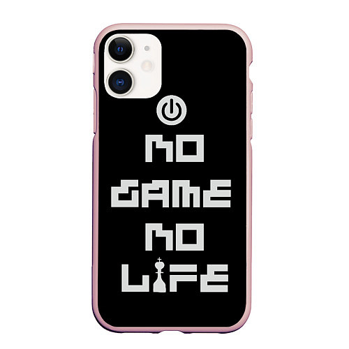 Чехол iPhone 11 матовый NO GAME NO LIFE / 3D-Светло-розовый – фото 1