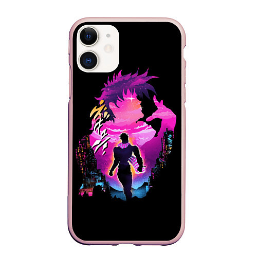 Чехол iPhone 11 матовый JoJo’s Bizarre Adventure / 3D-Светло-розовый – фото 1
