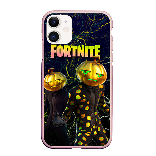 Чехол iPhone 11 матовый Fortnite Jack Gourdon / 3D-Светло-розовый – фото 1