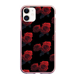 Чехол iPhone 11 матовый Роза, цвет: 3D-светло-розовый