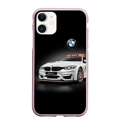 Чехол iPhone 11 матовый Safety car / 3D-Светло-розовый – фото 1