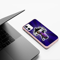 Чехол iPhone 11 матовый FORTNITE, цвет: 3D-светло-розовый — фото 2