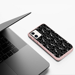 Чехол iPhone 11 матовый WEBGHETTO, цвет: 3D-светло-розовый — фото 2