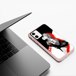 Чехол iPhone 11 матовый Asuka Langley Evangelion, цвет: 3D-светло-розовый — фото 2