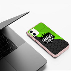 Чехол iPhone 11 матовый FORTNITE ФОРТНАЙТ S, цвет: 3D-светло-розовый — фото 2