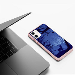 Чехол iPhone 11 матовый ЛЕС, цвет: 3D-светло-розовый — фото 2