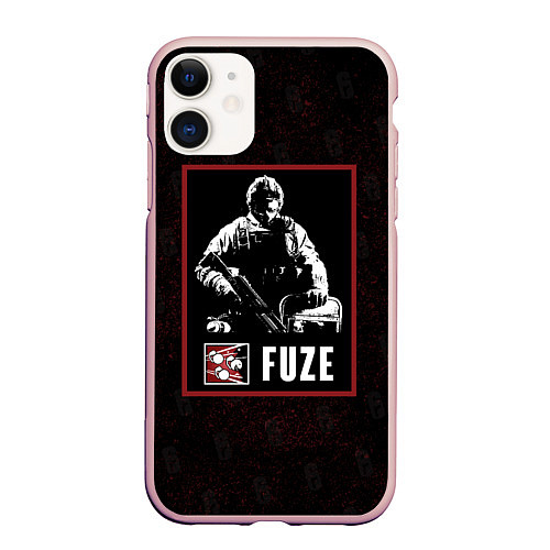 Чехол iPhone 11 матовый Fuze / 3D-Светло-розовый – фото 1
