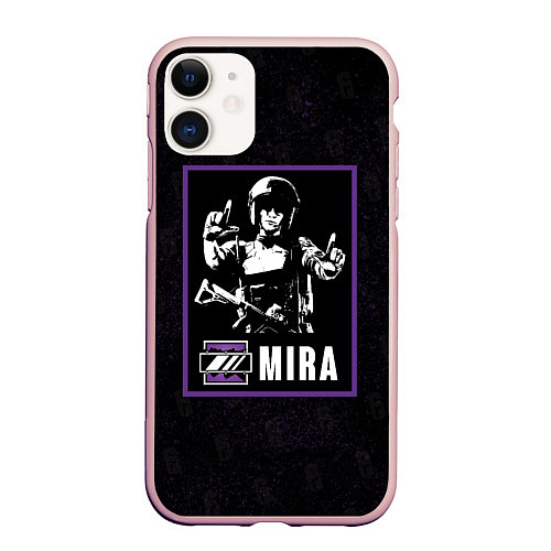 Чехол iPhone 11 матовый Mira / 3D-Светло-розовый – фото 1