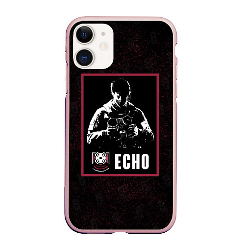 Чехол iPhone 11 матовый Echo / 3D-Светло-розовый – фото 1