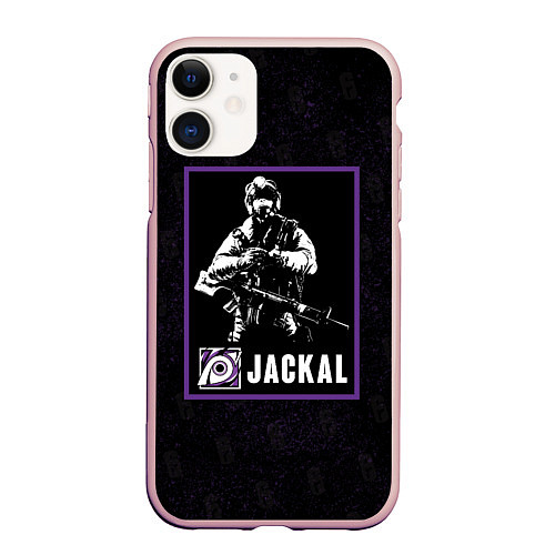 Чехол iPhone 11 матовый Jackal / 3D-Светло-розовый – фото 1