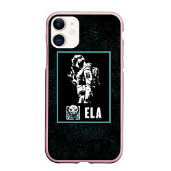 Чехол iPhone 11 матовый Ela, цвет: 3D-светло-розовый