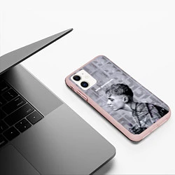 Чехол iPhone 11 матовый Ваня Дмитриенко, цвет: 3D-светло-розовый — фото 2