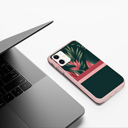 Чехол iPhone 11 матовый Лилии, цвет: 3D-светло-розовый — фото 2